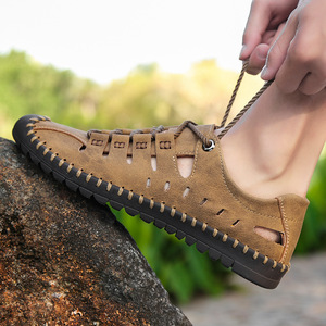 Chaussures d'eau d'été pour hommes, bout fermé, en faux daim, respirantes, semelle extérieure en caoutchouc, semelle intermédiaire en EVA, plage, extérieur, taille 47 48 - Product Image 2