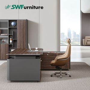 Cao Cấp Thiết Kế Hiện Đại Điều Hành L-Hình Dạng Bàn Máy Tính Cao Cấp Sang Trọng Kinh Doanh Nội Thất Văn Phòng Cho Nhân Viên - Product Image 4