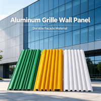 Tôles murales en aluminium ondulé revêtues de PVDF, solution tout-en-un, usine source