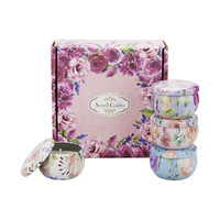 Bougies parfumées en fer blanc, fleurs séchées, huiles essentielles, décoration pour voiture, voyage, boîte cadeau, nouveau design