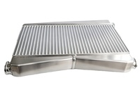 Intercooler Bar Plate Universal Berkinerja Tinggi untuk Nissan 350Z/370Z VQ35HR INT-015 Poles Berkilau 3" Dual 2.5" Retrofit/Upgrade