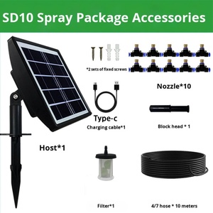 ZHITIAN SD B15 <b>Solar</b> Powered PVC Automatic Plant Watering <b>System</b> Smart Timer Moisture Sensor Weather Forecast Irrigation - Product Image 6
