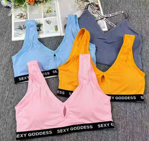 1154 # meiyincaina Phụ nữ sexy dây miễn phí thoáng khí <span class=keywords><strong>push</strong></span>-up chống chảy xệ Áo Ngực Nút chi tiết 3/4 cup có thể điều chỉnh dây đai y-back - Product Image 1