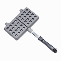 Gaufrier-Rétro de taille familiale antiadhésive avec plaque de cuisson en aluminium Belgique Moule à gaufrier