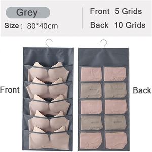 Sac de rangement suspendu transparent double face, pliable et multifonctionnel pour sous-vêtements, chaussettes et vêtements - Détachable - Product Image 2