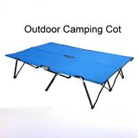 Lit de camping extérieur, lit pliant multifonctionnel portable double taille élargi, pliable pour le camping et les aventures en plein air