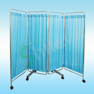 Divisor de acero inoxidable médico de cuatro pliegues, color azul cielo, para uso hospitalario, marca Joyful Abundance - Product Image 1