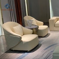 Base en acier inoxydable de luxe salon moderne canapés chaises conception d'ensemble de meubles