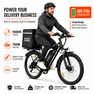 Bicicleta Eléctrica de Montaña de 27.5 Pulgadas, 108 km de Autonomía, Batería de Gran Capacidad, E-MTB para Larga Distancia, Logotipo Personalizable - Product Image 1