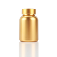 Bouteille en plastique personnalisée de qualité alimentaire de 150 ml pour pilules et capsules, avec personnalisation de la couleur et logo sur mesure