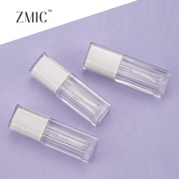 Tubes de brillant à lèvres carrés blancs vides Mini 4ml 0.13 OZ Tube de brillant à lèvres avec applicateur de baguette pour conteneur de bouteilles de teinte d'huile à lèvres