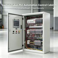 Armoire de commande PLC Fuken IP55 personnalisée en usine avec serrure à poignée dissimulée, pour tension et courant, utilisation intérieure/extérieure, transmission d'énergie industrielle