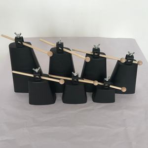 Cencerro para tambores Instrumentos de instrumentos de percusión 4 6 7 pulgadas Metal Black Cow Bell Fabricantes al por mayor - Product Image 6