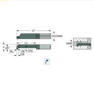 Набор инструментов NIGEL Brand PICCOL005.0200-10 IC228 PICCO: малые расточные и сменные токарные резцы для внутренней обработки - Product Image 2