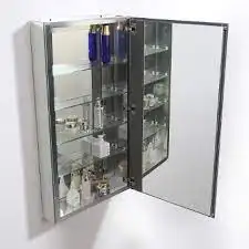 Modern Hotel Aluminum Dark Black Aluminum LED Bathroom Cabinet With Bathroom Mirror Light