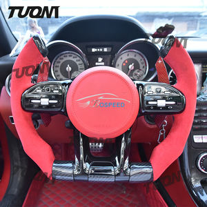 Pour <span class=keywords><strong>Mercedes</strong></span> Benz A C E S G Classe C63 A45 E43 S63 G500 G55 W205 W223 W213 AM-G GT En Fiber De Carbone <span class=keywords><strong>F1</strong></span> <span class=keywords><strong>Volant</strong></span> - Product Image 2