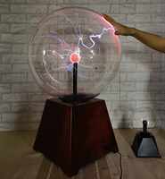 Lampu bola Plasma dengan bola kaca besar dengan lampu sensitif sentuhan 20 inci bola plasma