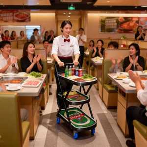 Carrito Multifuncional para Entrega de Bebidas y Alimentos para Bares, KTV, Hoteles, Restaurantes de Hot Pot, Uso Comercial con Capacidad de 20-35L - Product Image 2