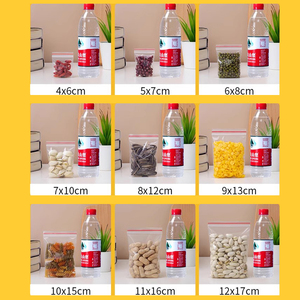可重复使用的PE拉链食品袋，用于假日派对厨房-用于存储珠宝口香糖宠物食品包装，方便 - Product Image 2