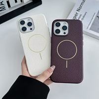 Étui de téléphone magnétique de luxe en cuir personnalisable pour iPhone 17 Pro Max 17 Air – Accessoires de téléphone mobile avec choix de couleurs et de matériaux