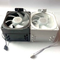 Refroidisseur de processeur vertical universel RGB blanc personnalisé, 5 caloducs, ventilateur silencieux, TDP 150W, refroidissement pour ordinateur, petit boîtier