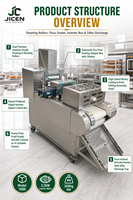 Machine à découper les mini-grissini et chinchin professionnelle, neuve, pour la production de snacks à base de petites pâtes croustillantes