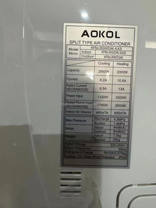 Climatiseur split AOKOL 12000 BTU R32 à gaz, chauffage et refroidissement, à fréquence fixe et déshumidificateur pour usage hôtelier, refroidissement fixe/n - Product Image 6