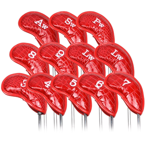 Dericsson 12pcs/set Leather <b>Golf</b> Iron Headcovers <b>Golf</b> Club Protector Covers with Custom Logo Support - Product Image 4