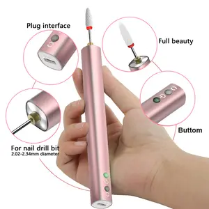 無料サンプル ミニ電動ネイルドリル アクリルネイルポリッシャー マシン プライマーペン ポータブルネイルドリル - Product Image 3