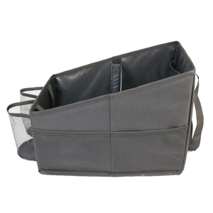 Car Passenger Seat <b>Folding</b> <b>Storage</b> <b>Box</b> Black Polyester 4-7 Compartments Non Slip Bottom For Car Organizers - Product Image 5