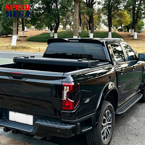 Couverture de benne rigide pliable en quatre parties pour Ford F-150, benne de 5,5 pieds, couverture de benne en aluminium pliable en quatre parties, étanche, pliable à plat, sans perçage - Product Image 4