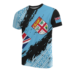 พิมพ์แบรนด์ของคุณเสื้อผ้าผู้ชายมีสไตล์โพลินีเซีย<span class=keywords><strong>ฟิจิ</strong></span><span class=keywords><strong>แผนที่</strong></span>พิมพ์เสื้อยืดที่กําหนดเองนุ่มสีขาวTapa Design TShirtขายส่ง - Product Image 4