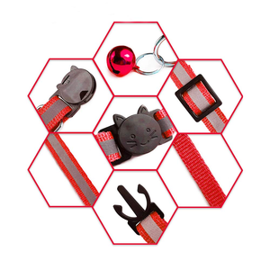 Upgraded Version Reflective Cat Collar Cat Head Buckle Breakaway Adjustable <b>Light</b> Nylon Striped Cat <b>Dog</b> Pet Collar With Bell - Product Image 3