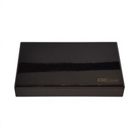 Boîte cadeau en bois finition piano brillante, doublure en velours, charnière dorée, logo personnalisé pour l'emballage de chocolats, noix et friandises pour le Ramadan et l'Aïd
