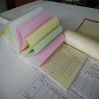 Bon prix vente d'usine rame de papier autocopiant 61x86cm ordinateur papier Ncr 45G-80G autorités fiscales autocopiantes Inblue Black Image