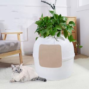 Große Kunststoff-Katzen toilette PP-Material Verstecktes Design mit Zimmer pflanze <span class=keywords><strong>DIY</strong></span> Pet Stuff Reinigung Katzen toilette und Katzen bett - Product Image 1