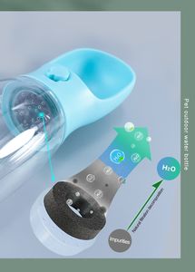 En çok satan yürüyüş için 550ML taşınabilir köpek su şişesi seyahat su ve gıda 2 evcil köpekler için 1 su şişesi - Product Image 5