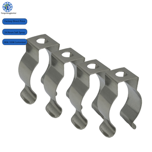 Wholesale Customized Nickel Ni Plated 65Mn Steel Flat Sheet Metal Bending <strong>Spring</strong> <strong>Clip</strong> for Led Tube Lamp - Product Image 2