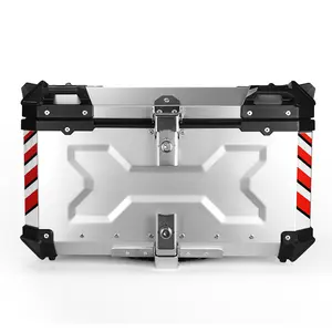 65L Aluminum Alloy Motorcycle Top Box Rear Top Case Aluminum Motorcycle Tail boxes