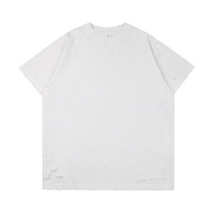 Camiseta Batik de Moda Americana Clásica para Hombre, 300g, Tejido Pesado, Lavado, Holgada, de Manga Corta, para Halloween - Product Image 6