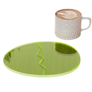 Posavasos Acrílicos Decorativos Transparentes con Forma de Huevo de Dinosaurio y Nube, Decoración para Tazas de Café, Perfectos para Proteger y Decorar la Mesa - Product Image 1