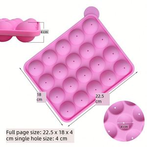 Juego de moldes de silicona de 20 cavidades para cake pops, moldes DIY para cake pops, piruletas, caramelos duros y chocolate - Product Image 2
