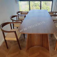 Chaises de salle à manger en rotin en bois massif moderne au design nordique Ensemble table à manger pour restaurant Chaise en bois