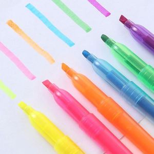 Marcadores Fluorescentes Premium Pastel de 5 Colores con Logotipo Personalizado, Punta Plana de Doble Cara, Empaque Suelto para Uso Promocional - Product Image 2