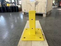 Barrière de sécurité robuste à 2 nervures, poteau central de 42 pouces, double rail haut