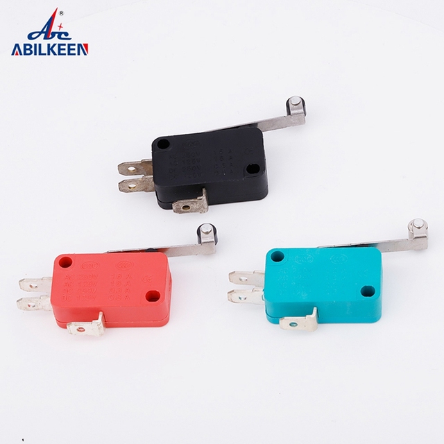 Micro Touch Switch 3 Pin Right Angle Push Button Micro Switch Limit Switch with Client Demand Plastic 16a 250vac