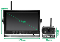 Enregistreur vidéo mobile DVR SD 1080P 4 canaux pour bus, camion et fourgonnette avec 2 caméras AHD sans fil Wifi pour voiture et moniteur