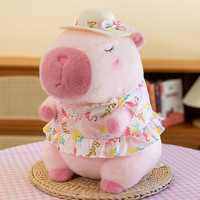 Botu 23/30/40cm jaune canard anneau de bain Capybara en peluche mignon Simulation maillots de bain Capibara Kawaii peluche Kapibala