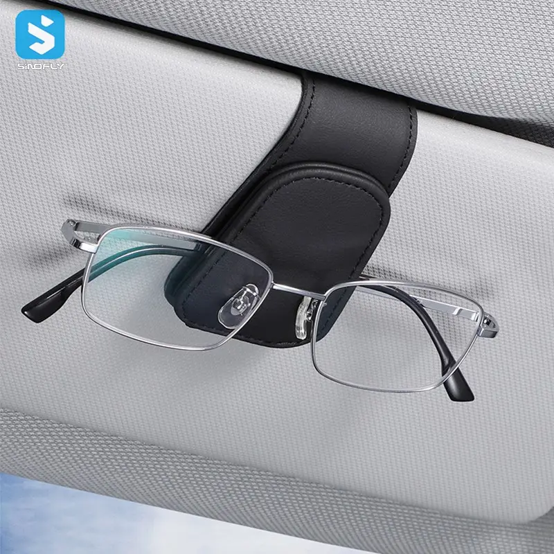 Car Accessories Auto Sun Visor Glasses Holder Sunglasses Clip car logo sunglasses holder