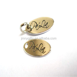 Targhetta in Metallo Argento Bronzo <span class=keywords><strong>per</strong></span> Gioielli con Logo, Charm Personalizzato con Design Opaco <span class=keywords><strong>per</strong></span> Ciondolo Rotondo Inciso - Product Image 6